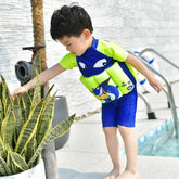 Boys Floating Shark Swimsuit – Kids' Summer Floating Rash Guard Swimwear